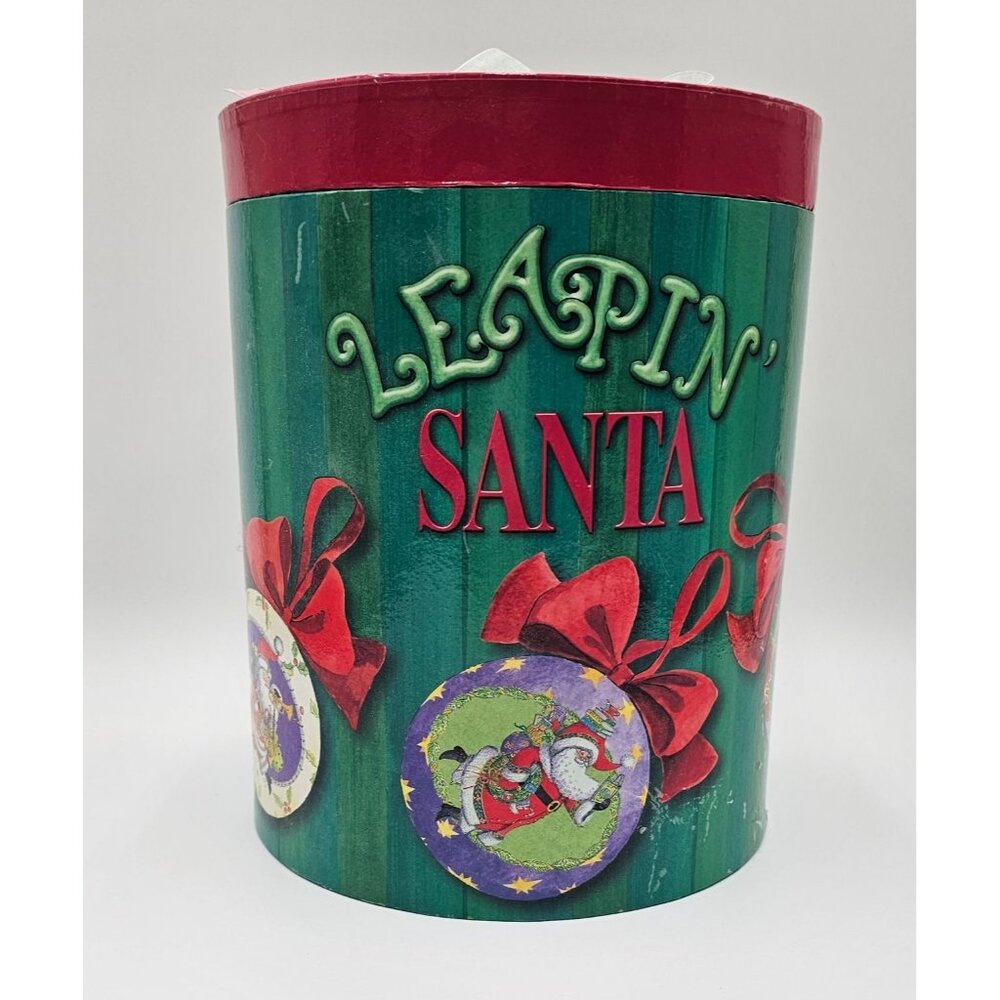 Nutshell Designs by Ingrid Leapin Santa Christmas Iced Ball Ornament Set of 12